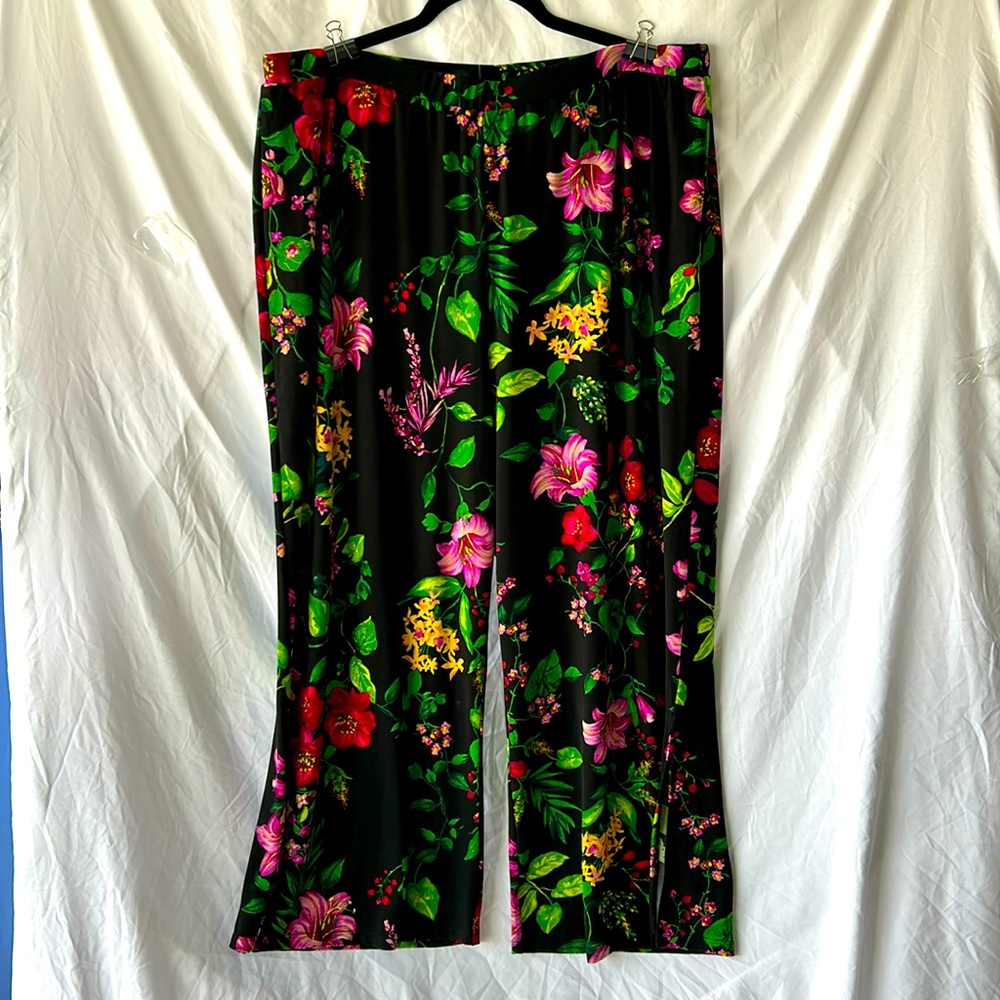 ANTTHONY ORIGINALS MULTI COLORED FLARED PANTS SIZE 1X